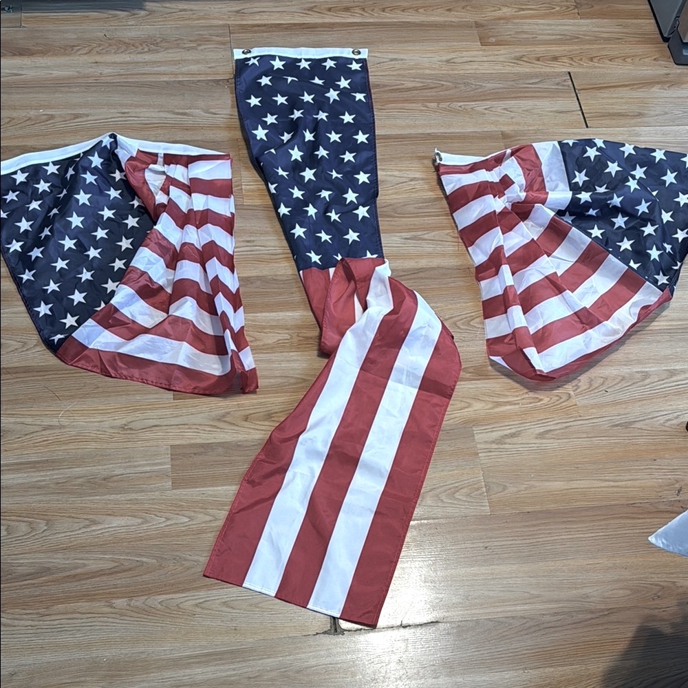 Patriotic bunting and runner, Red, White, and Blue decor, American flag